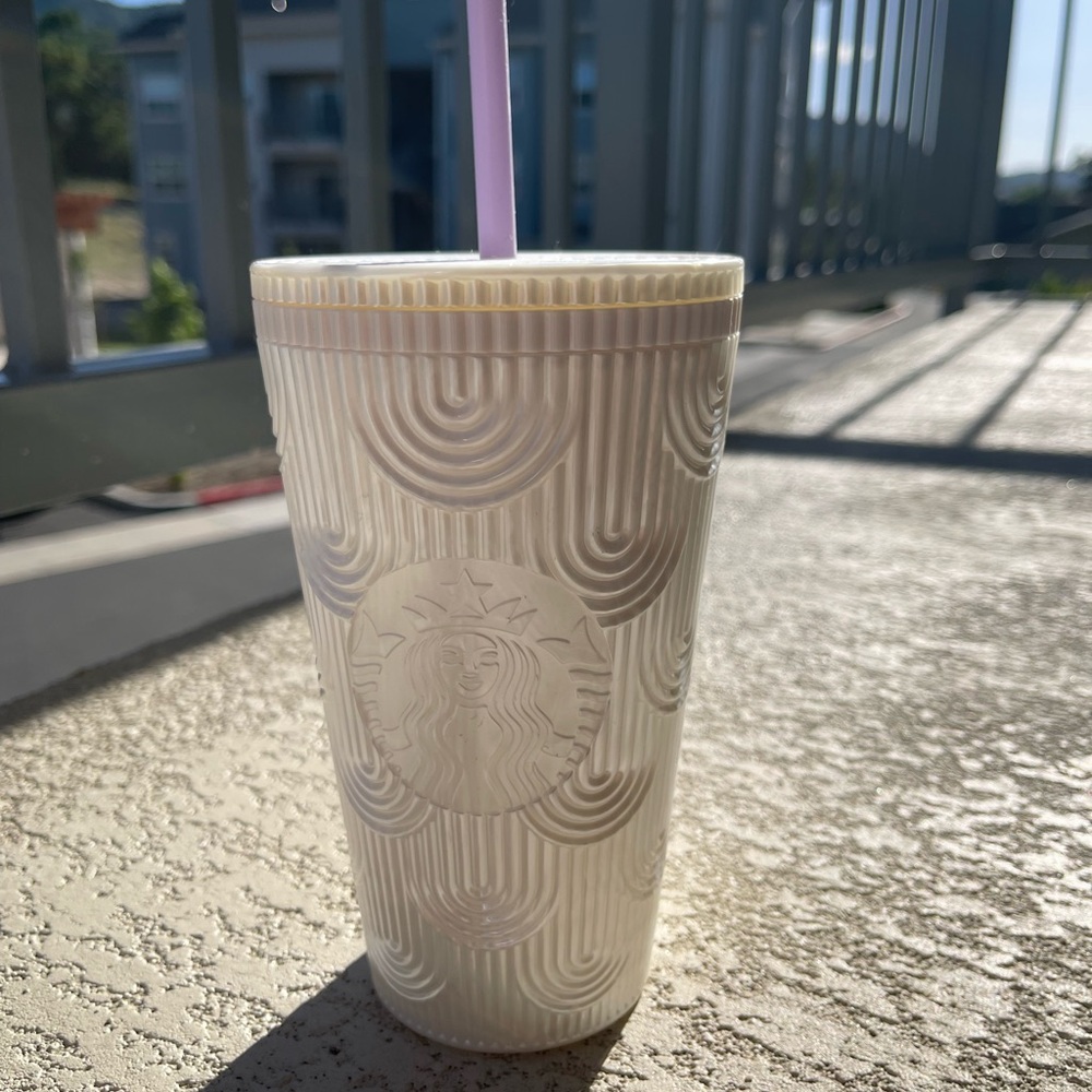 Starbucks Pearl Textured Tumbler with Straw
